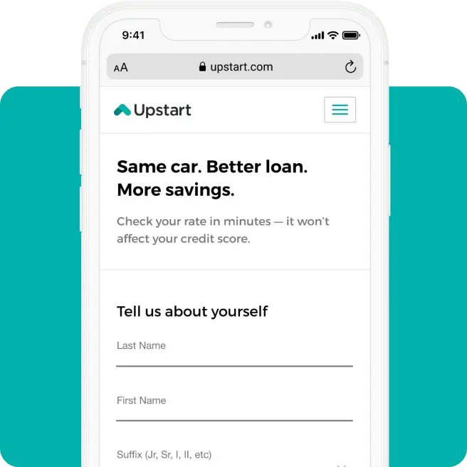 Upstart Auto Refi Funding Form